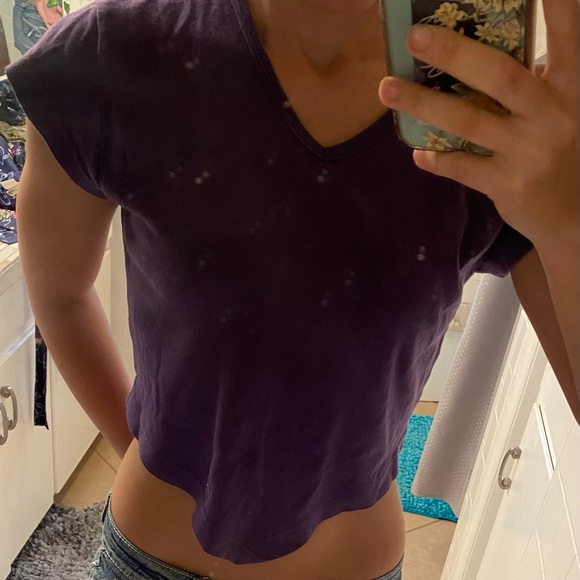"4/$12" Purple crop top - Picture 3 of 5